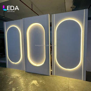 Letrero de Bienvenida de Boda Personalizado LEDA Moderno, Fondo de Fotografía LED, Decoración de Pared Acrílica para Salón de Bodas, Fotografía - Product Image 1