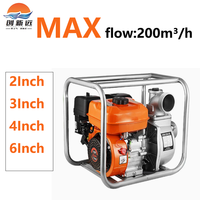 Pompe à eau domestique à moteur essence, auto-amorçante, haute pression, 2 pouces, pour irrigation agricole et usage extérieur sur terres agricoles