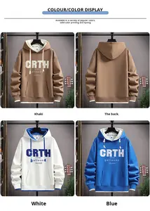 <span class=keywords><strong>Sweat</strong></span> à capuche brodé de style chinois, tendance automne-hiver, pull à deux couches pour adolescents - Product Image 5