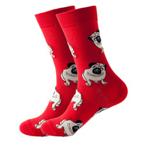 2025 Meias personnalité logo robe nouveauté drôle dessin animé Art Animal chien chat filles amusant coloré hommes chaussette coton Animal