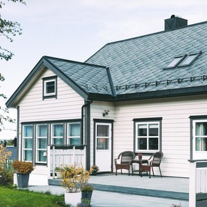 Ardogres Modern Design Stone Grey 40X40 Tuiles de toiture en céramique revêtues de pierre résistante aux ouragans pour matériaux de construction de maisons - Product Image 5