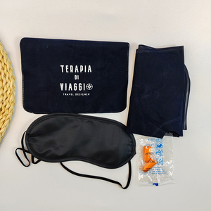 Set de Viaje para <span class=keywords><strong>Hotel</strong></span> con Logotipo Personalizado en Azul Oscuro: Tapones para los Oídos, Antifaz, Almohada Inflable - Product Image 5