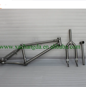 Cadre de vélo <span class=keywords><strong>BMX</strong></span> en titane XACD avec tube de direction intégré, <span class=keywords><strong>fourche</strong></span> avant et tige de selle en titane, vélo <span class=keywords><strong>BMX</strong></span> en titane personnalisé - Product Image 2