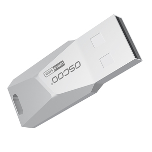 Clé USB OSCOO 2.0 8 Go-64 Go en alliage de zinc, argentée, vente en gros, nouvelle micro-clé USB - Product Image 2