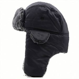 Chapeau d'hiver chaud et épais anti-vent, style TROOPER HAT, couleur unie, avec cache-oreilles en fourrure Lei Feng, pour femmes et hommes, pour l'extérieur - Product Image 3