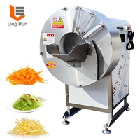 Commerciële roestvrijstalen gember snijmachine 1-1,5 mm voor het snijden van gember, kurkuma en aardappel in plakjes en reepjes