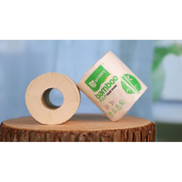 Papier toilette OEM emballé individuellement, rouleau de papier toilette écologique, doux et absorbant, 2, 3, 4, 5 plis, papier toilette en bambou