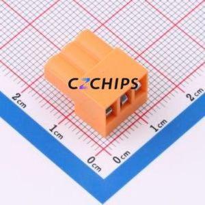 MXHT396K-3.96-03P-OE01-Cu-S-A Plug-in Terminal Block P=3.96mm Connector Screw Fixing 1x3P 3.96mm Orange - Product Image 2