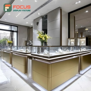 Modern Commercial Retail Jewelry Store Fixtures Metal Frame Boutique Space Showcase Cabinet - Product Image 3