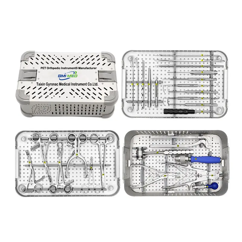 Kit de instrumentos quirúrgicos básicos de hueso veterinario/mascota de alta calidad, 28 Uds., para traje de instrumento quirúrgico ortopédico para animales