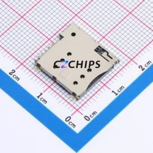 SIM20210-6P211-H135 SIM Card Connector SMD Connector Self-Return Type Micro SIM Card Card Holder 1.35mm - Product Image 1