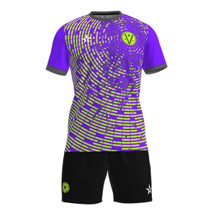 Großhandel Maßgefertigte Fußballtrikots Set Hochwertiges Polyestermaterial mit Lichtbeständigen Sublimationsdrucken für Sportteams - Product Image 1