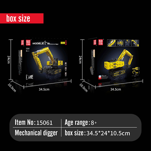 Khuôn Vua 15061 Mô hình đồ chơi kỹ thuật ứng dụng RC MK cần cẩu bánh xích vàng lớn Xe ủi đất cần cẩu & Mô hình xây dựng khối <span class=keywords><strong>SE</strong></span> - Product Image 6