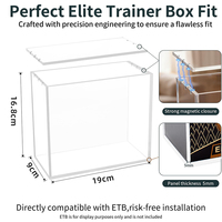 Boîte de présentation personnalisée, portable et légère pour acrylique, avec fermeture magnétique, montage facile, type étagère compartimentée