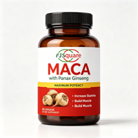 Poudre de racine de maca, 120 capsules végétales avec extrait de racine de maca noire + rouge + jaune, complément alimentaire pour hommes et femmes, OEM