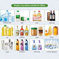 Machine de remplissage et de bouchage pour bouteilles en PET de 200 ml, pour détergent liquide moteur, huile, vinaigre et eau, avec remplissage en bouteilles en verre