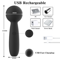 Delove 10-Frequenz Mini-Vibrator Masturbation Klitoris-Stimulation Sexspielzeug für Männer Frauen Wiederaufladbar Wasserdicht Silikon ABS