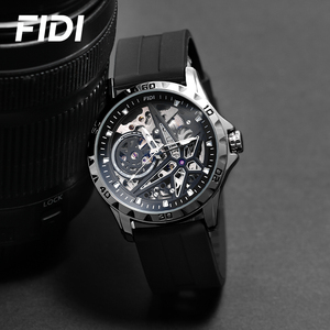 Reloj Mecánico Automático FIDI para Hombre, Esfera Esqueleto, Resistente al Agua, Correa de Acero Inoxidable, Reloj de Pulsera Deportivo de Lujo - Product Image 1