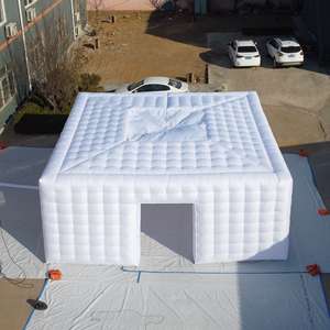 Olay kullanımı için LED dev gece kulübü ile Aero açık özel beyaz küp şişme parti çadırı - Product Image 5