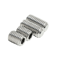 Vis à six pans creux 18-8 en acier inoxydable SS 304 316 316L A2 70 80 A4 70 80, vis à six pans creux à pointe plate, vis de réglage DIN913