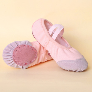 Chaussons <span class=keywords><strong>de</strong></span> <span class=keywords><strong>danse</strong></span> en toile les plus vendus, doublure en coton, chaussons <span class=keywords><strong>de</strong></span> yoga plats pour femmes, chaussures souples et confortables pour enfants - Product Image 1