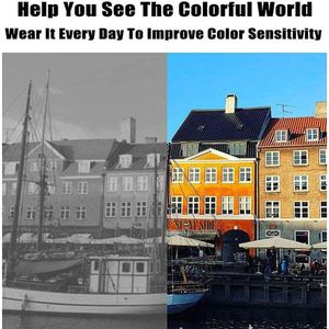 2022 moda TR90 mezza montatura occhiali quadrati rosso verde daltonismo occhiali da sole daltonici per gli uomini - Product Image 5