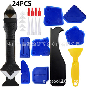 24Pcs 3 In 1 Plastic Caulk <b>Tool</b> Kit With Scraper For Home Maintenance - Product Image 1