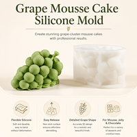 Moule à gâteau mousse et moule à crème glacée en silicone en forme de raisin, personnalisable et réutilisable, pour DIY - Outil de pâtisserie en gros