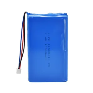 आपूर्ति उच्च गुणवत्ता लिथियम बहुलक बैटरी 10Ah 1165113-2S 7.4V 10000mAh 11065113 7.4V रिचार्जेबल लाइपो पीसीएम के साथ बैटरी पैक