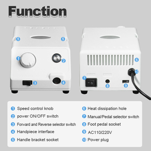 Micromotor Original Coreano para Laboratorio <span class=keywords><strong>Dental</strong></span> A-Marathon M4, Pulidor de Prótesis N4+SDE SH37L, Máquina de Pulido y Lijado de Uñas de Gel para Manicura - Product Image 5
