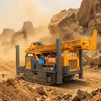 Foreuse rotative hydraulique complète de type chenillé de 700 m pour forage de roche DTH et puits d'eau