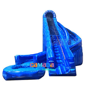 Açık büyük 24ft Jungle Falls su kaydırakları satılık şişme islak n kuru slayt yetişkinler çocuklar kavisli su kaydırağı Tobogan şişme - Product Image 5