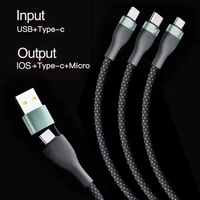 Câble de données tressé écologique PD 100W 5 1 5A entièrement compatible USB Type-C de 1,2 m pour iPhone 16, montres, imprimantes, ordinateurs