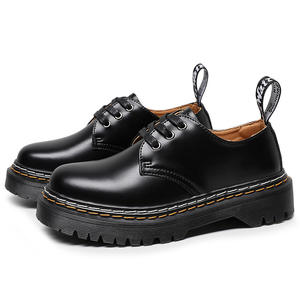 Для Martin мужская женская повседневная обувь 1461DS в британском стиле двухстрочная Удобная Кожаная обувь с низким вырезом на платформе, увеличивающие рост - Product Image 1