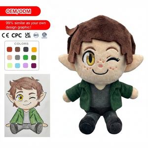 Peluches personnalisées avec logo, fabricant de jouets en peluche, lapin gris personnalisé avec gilet en jean, panier de carottes, animal en peluche, poupée en peluche - Product Image 4