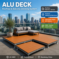 Système de terrasse WPC en gros pour quais de yachts, marinas, passerelles en bord de lac, étanche, antidérapant, hauteur réglable, taille personnalisée, pour sous-sols