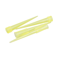 Consommables de laboratoire : Embouts de micropipette à faible rétention, embouts de micropipette jetables en plastique jaune pour laboratoire