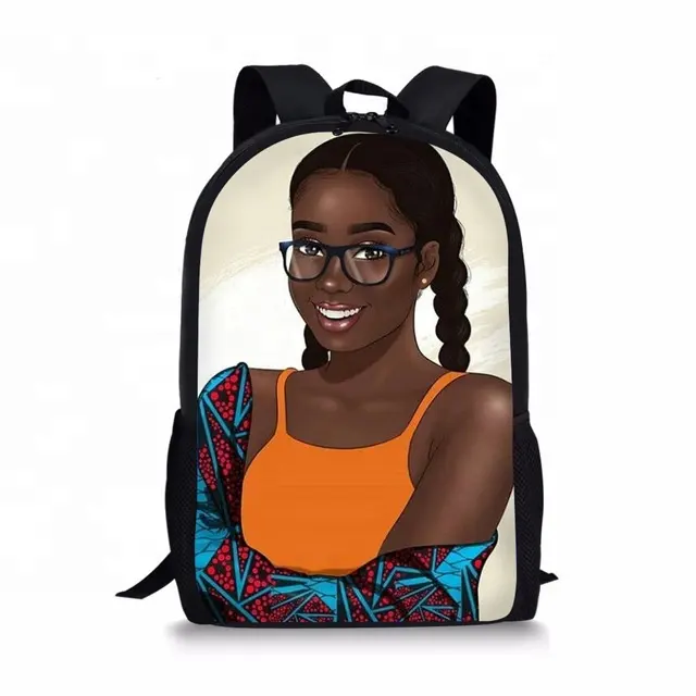 Lefiness Customized Teenagers Backpack for Black African Girls Printing Bags Daily School Bags