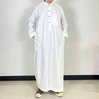 Dernier Uomo Pyjama Homme Décontracté Blanc Kurta Aniti Statique Tissu Arabe Khaleeji Jalabiya Pyjama Arabe Design Thobe pour Mariage Maroc