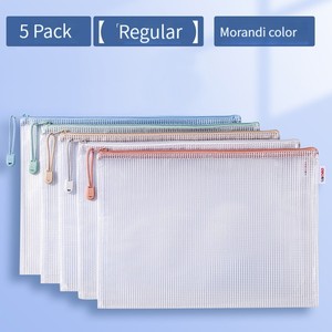 Borsa portadocumenti con cerniera Deli PP102-TA4 di alta qualità, borsa in rete di <span class=keywords><strong>plastica</strong></span> <span class=keywords><strong>trasparente</strong></span>, formato A5. - Product Image 2