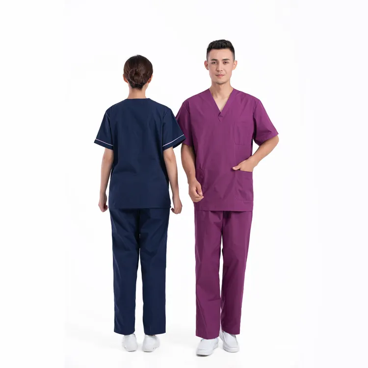Uniformi mediche riutilizzabili scrub suit per medici e infermiere clinica uniforme produttore diretto