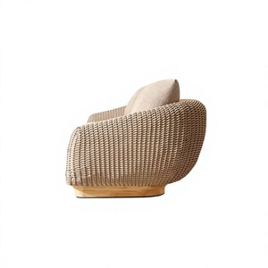 Sofá de Exterior de Teca y Cuerda, Moderno y Texturizado, para Jardín, Terraza, Villas de Lujo y Proyectos Hoteleros, Directo de Fábrica - Product Image 5