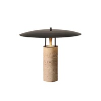Lampe de table en travertin créative nordique lampe de table de chambre simple post-moderne lampe de table de chevet