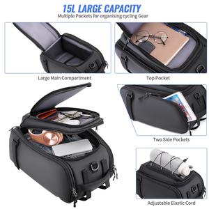 Nueva Bolsa de Sillín de <span class=keywords><strong>Bicicleta</strong></span> Impermeable y Convertible, Antiarañazos, <span class=keywords><strong>Mochila</strong></span> de Ciclismo, Equipo de Entrega <span class=keywords><strong>para</strong></span> Aventuras al Aire Libre, Bolsa Deportiva - Product Image 3