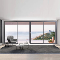 Ventana moderna personalizada a prueba de huracanes, puertas y ventanas de doble acristalamiento, la última ventana corrediza de aluminio duradera resistente a la intemperie