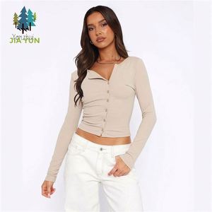 Bestseller Damen Quadratischer Ausschnitt Gestrickte Bluse Langarm Slim <span class=keywords><strong>Fit</strong></span> Atmungsaktives Casual T-Shirt - Product Image 4