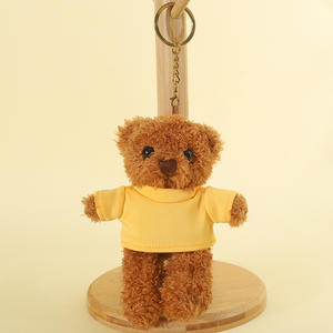 عرض رائع سلسلة مفاتيح تيدي بير قابلة للتخصيص لعبة قطيفة مع شعار تي-تي-تي-سلسلة مفاتيح صغيرة على شكل دب رقيق لهدية عيد الميلاد - Product Image 4