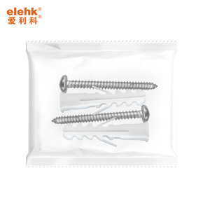 ELEKH 8*40MM Cheville grise en plastique en forme de tigre Bouchon mural d'expansion Boulon Ancres murales d'escalade 500 PCS/BAG Tuyau d'expansion - Product Image 5