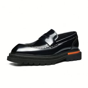 Nouvelles Chaussures Habillées en Cuir pour Hommes, Modèle 2026, Meilleures Ventes, Style Britannique, Sculptées à la Main, Décontractées et Formelles, à Plateforme - Product Image 2