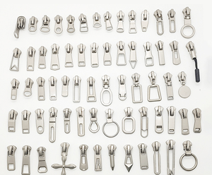 3 #5 #8 # vàng trắng kim loại tự động khóa kéo đầu bạc hợp kim kẽm dây kéo đầu cho quần áo may may thanh trượt - Product Image 2